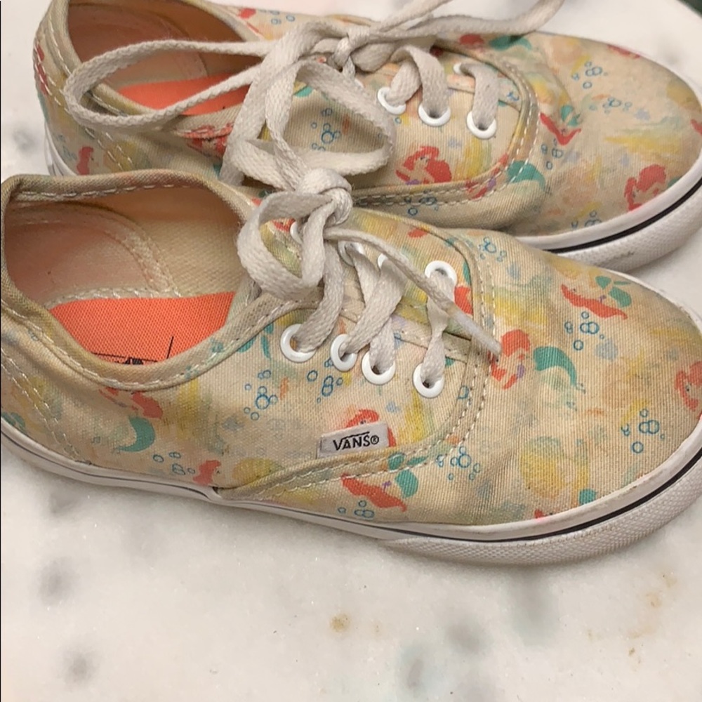 Kids little mermaid Vans size 9 in used condition
